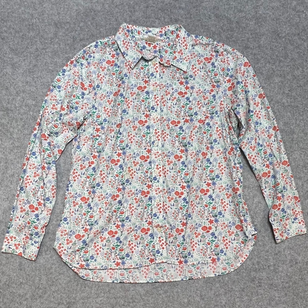 Duluth Trading Co Garden Print Cottagecore Floral Shirt Outdoor Hiking‎ Women XL